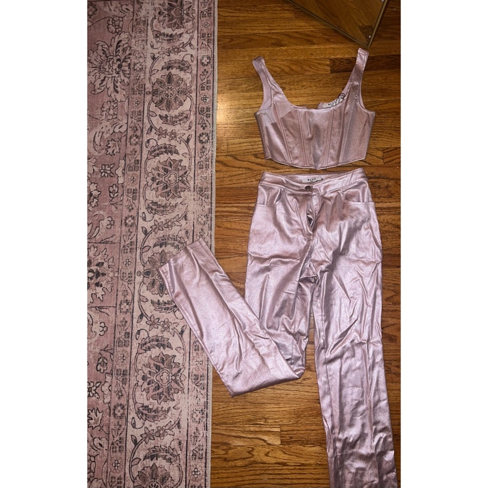 NA-KD purple metallic set worn once excellent condition